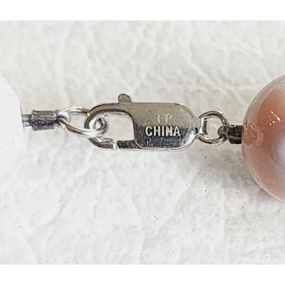 Vintage FP Agate 10mm Beaded Sterling Silver Gemstone Statement Necklace - Picture 7 of 10